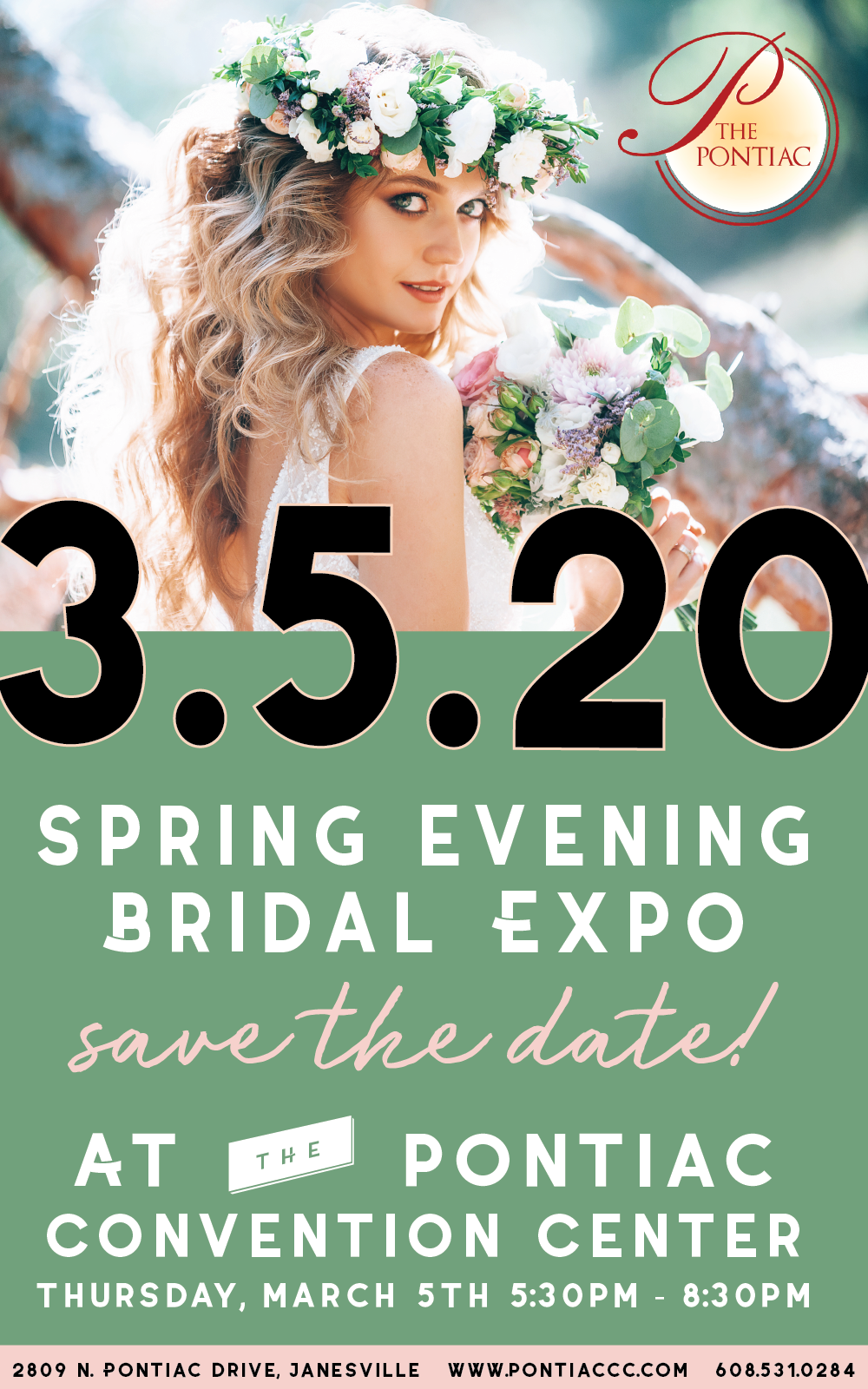 SAVE THE DATE! Spring Evening Bridal Expo, sponsored by The Pontiac Convention Center